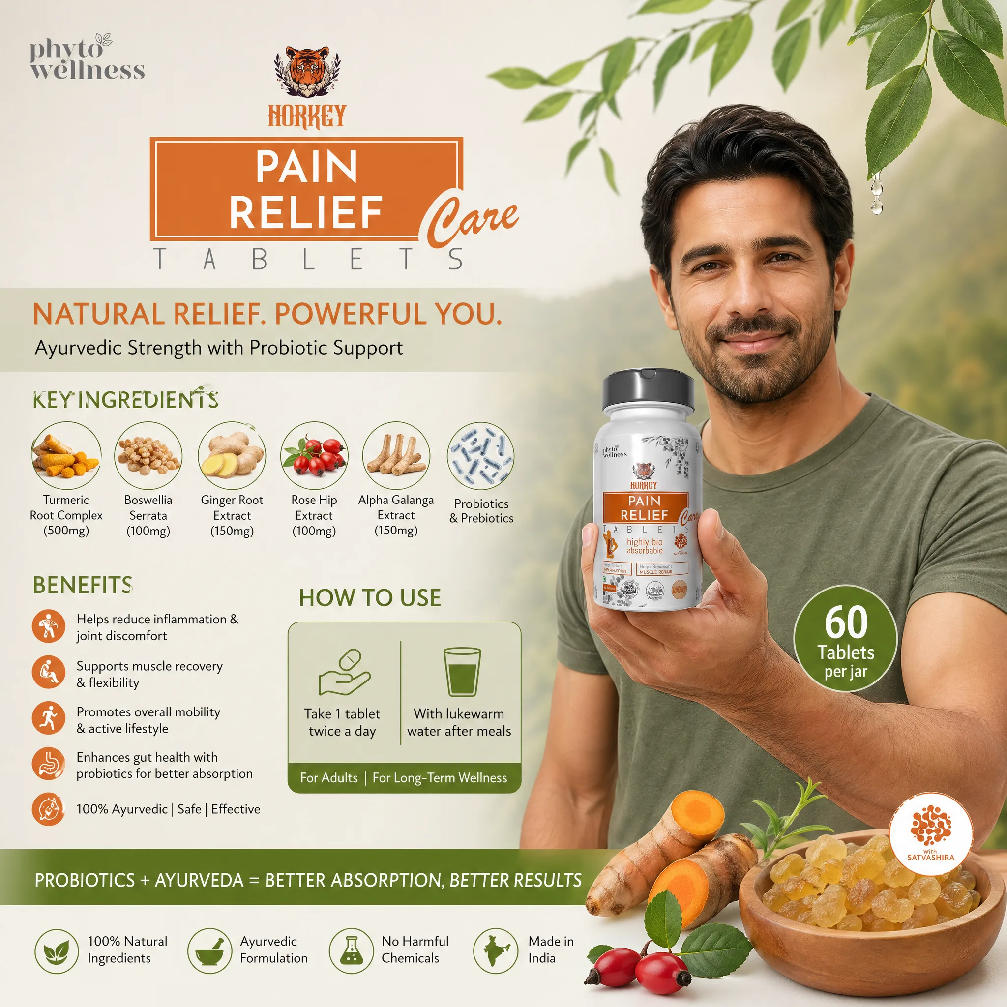 Probiotic Pain Relief 60 Tablets (HS00623)